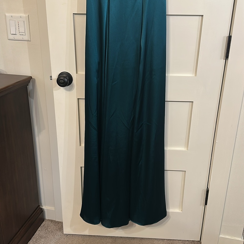 Teal silk bridesmaids dress - Picture 3 of 6
